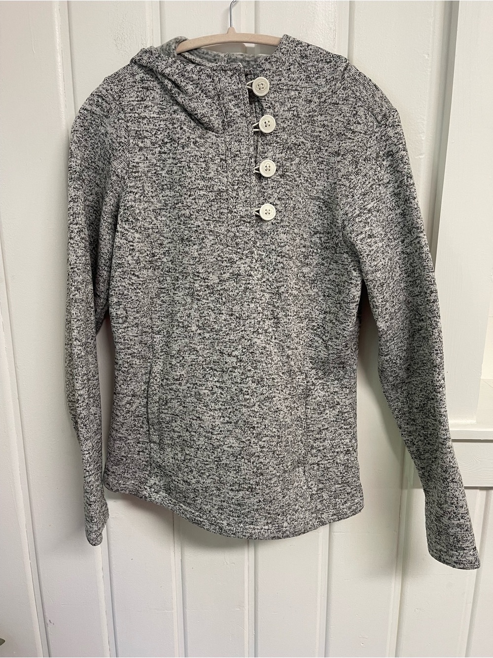 Columbia Women’s Medium Gray Marled Hooded Button-Up Jacket